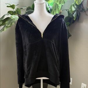 Old Navy black super soft 1/4 Zip-Up Hoodie